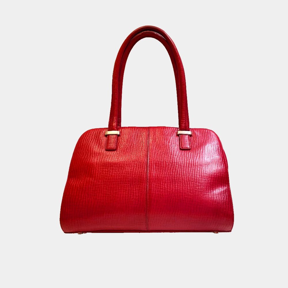 KNOMO London Cholet Leather Laptop Bag | Red | Pre-owned
